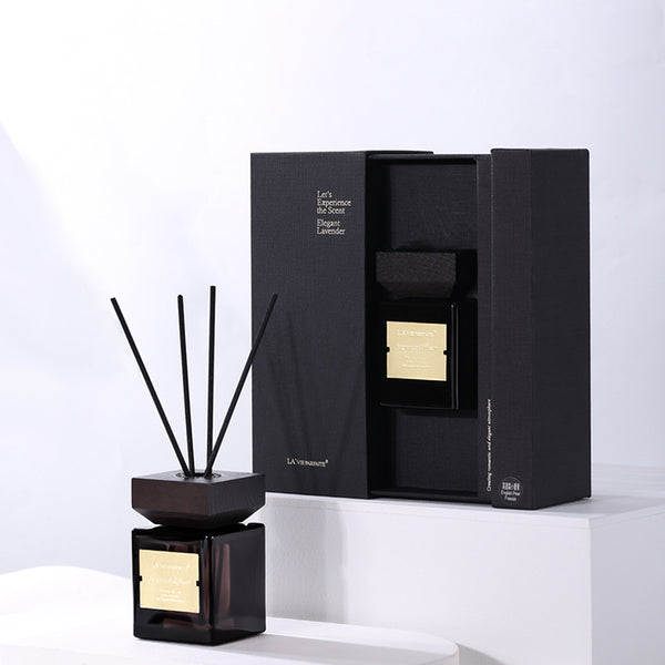 Diffuseur de parfum à tiges rotin couvercle bois Olina Home